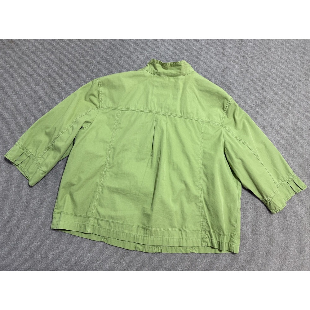 Eddie Bauer Jacket Womens XXL Green Cotton Button Front 3/4 Sleeve Casual - Picture 12 of 12